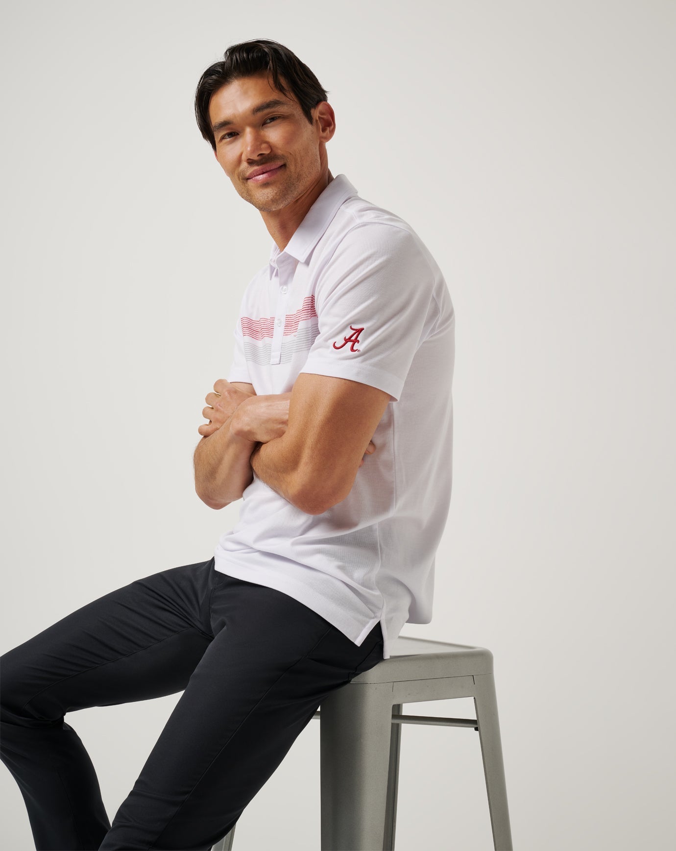 Alabama Top Recruit Polo Game Day|New/White/Crimson
