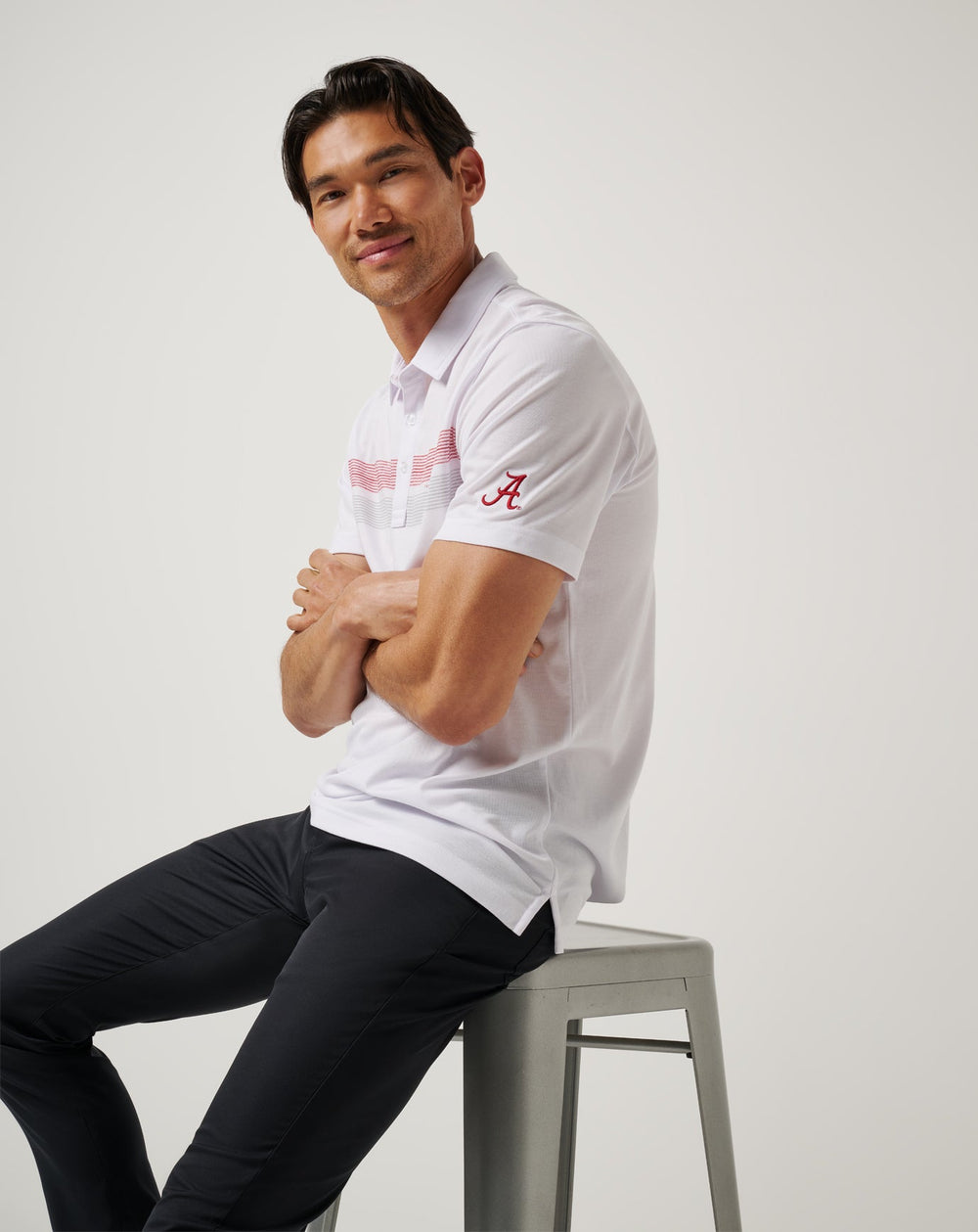 Alabama Top Recruit Polo Game Day|New/White/Crimson