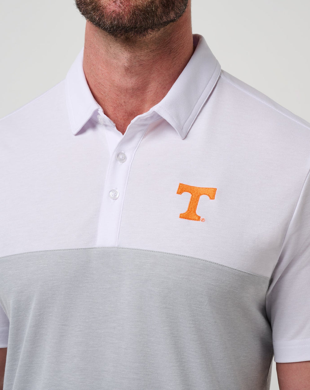 Tennessee Drop Back Polo Game Day|New/White/Heather Grey