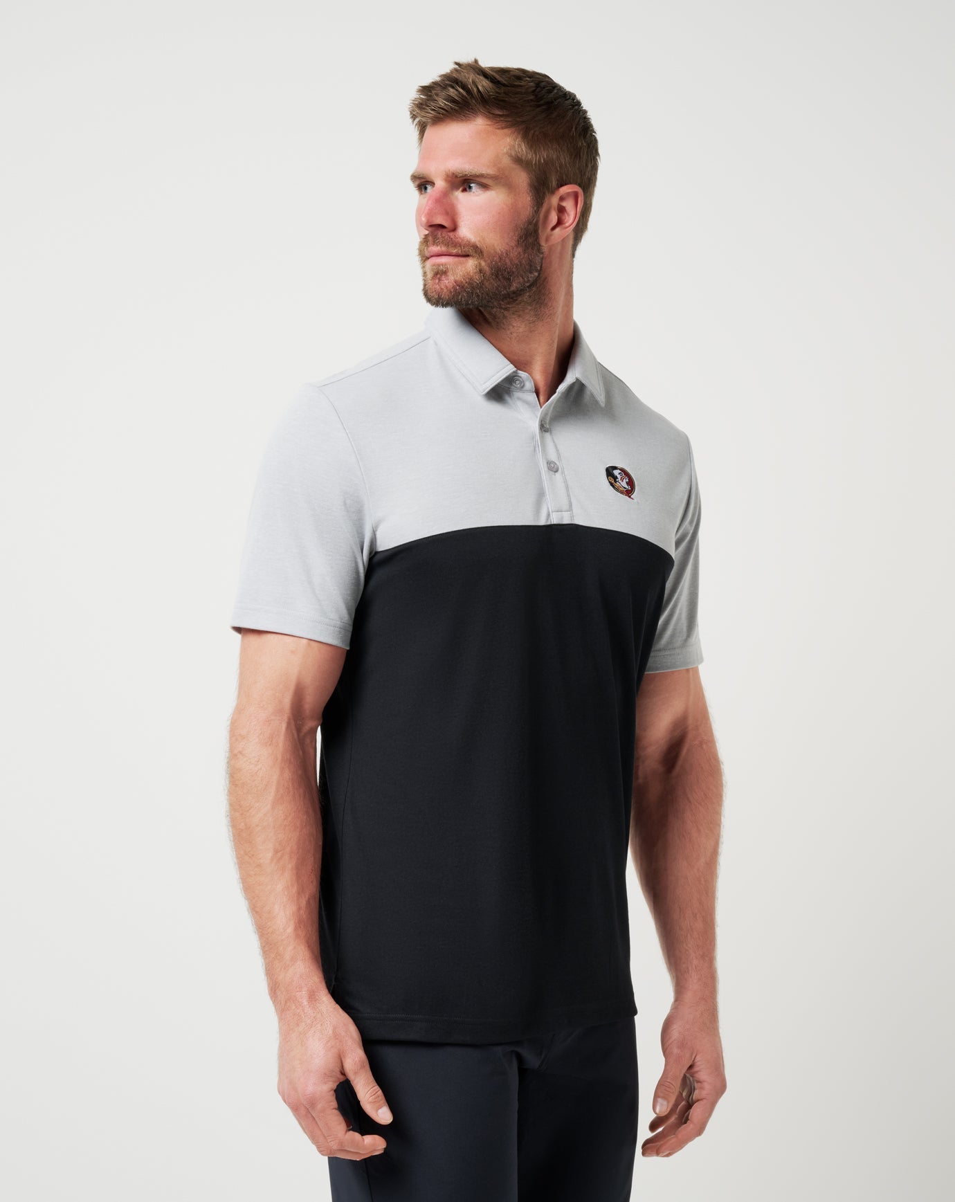 FSU Drop Back Polo Game Day|New/Heather Grey/Black