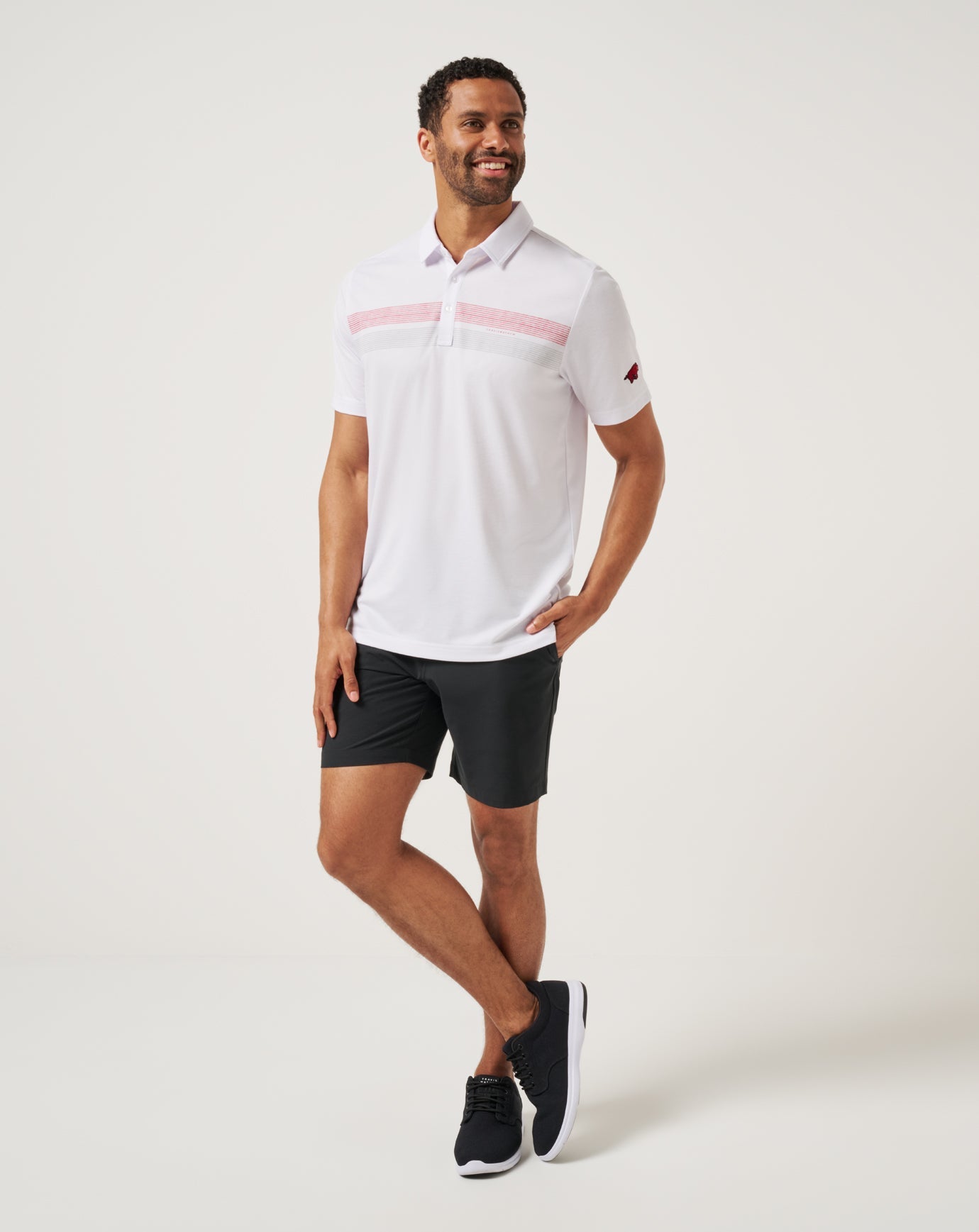 Arkansas Top Recruit Polo Game Day|New/White/Crimson