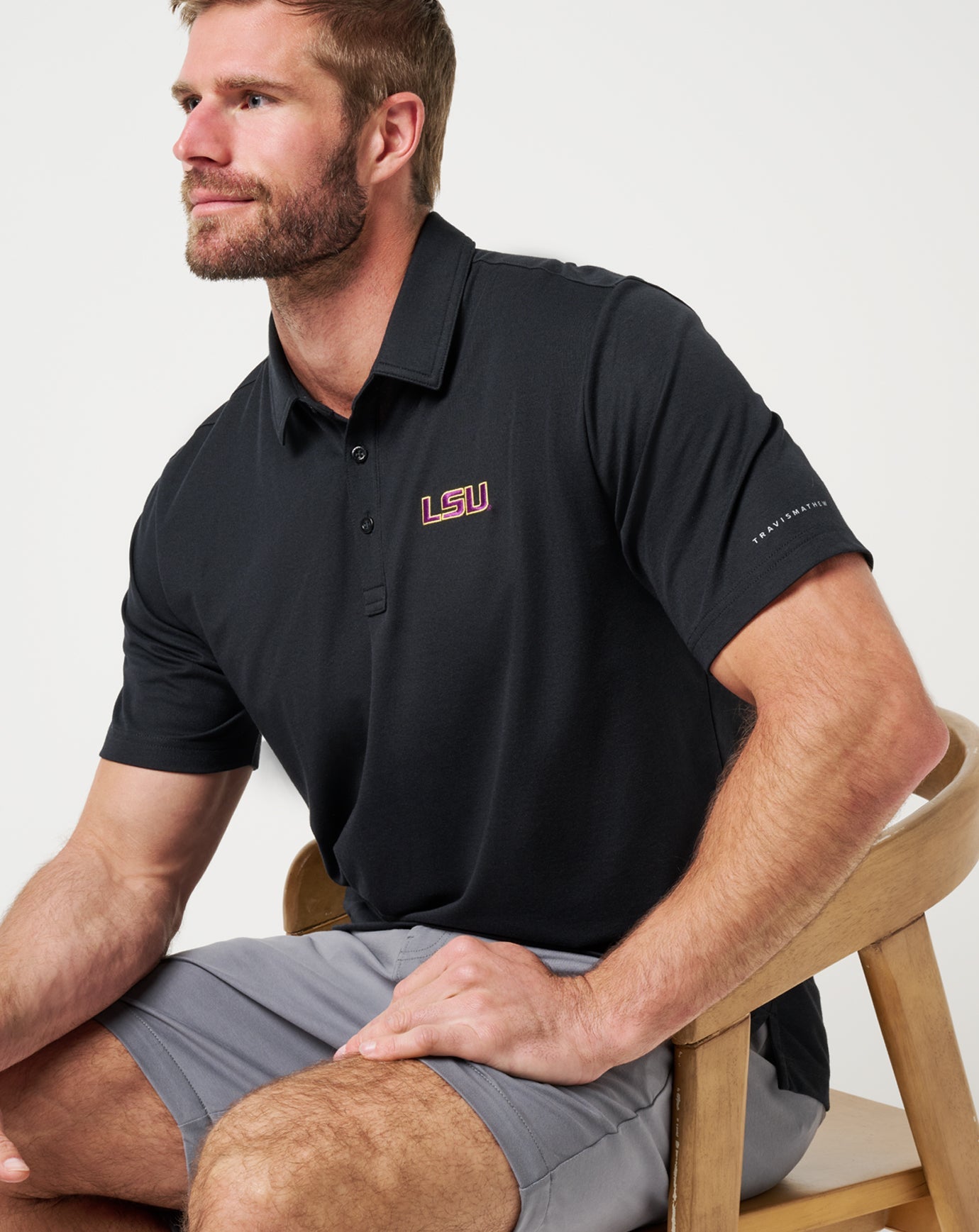 LSU School Pride Polo Game Day|New/Black