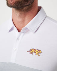 LSU Drop Back Polo Game Day|New/White/Heather Grey