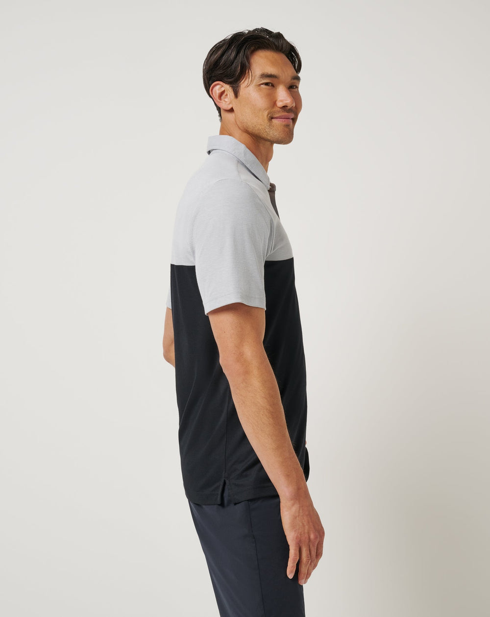 LSU Drop Back Polo Game Day|New/Heather Grey/Black