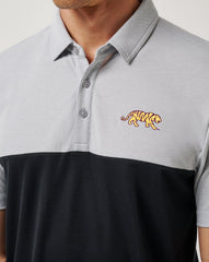 LSU Drop Back Polo Game Day|New/Heather Grey/Black