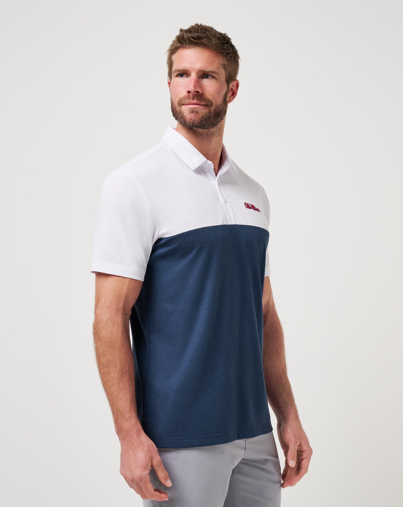 Mississippi Drop Back Polo Game Day|New/White/Navy