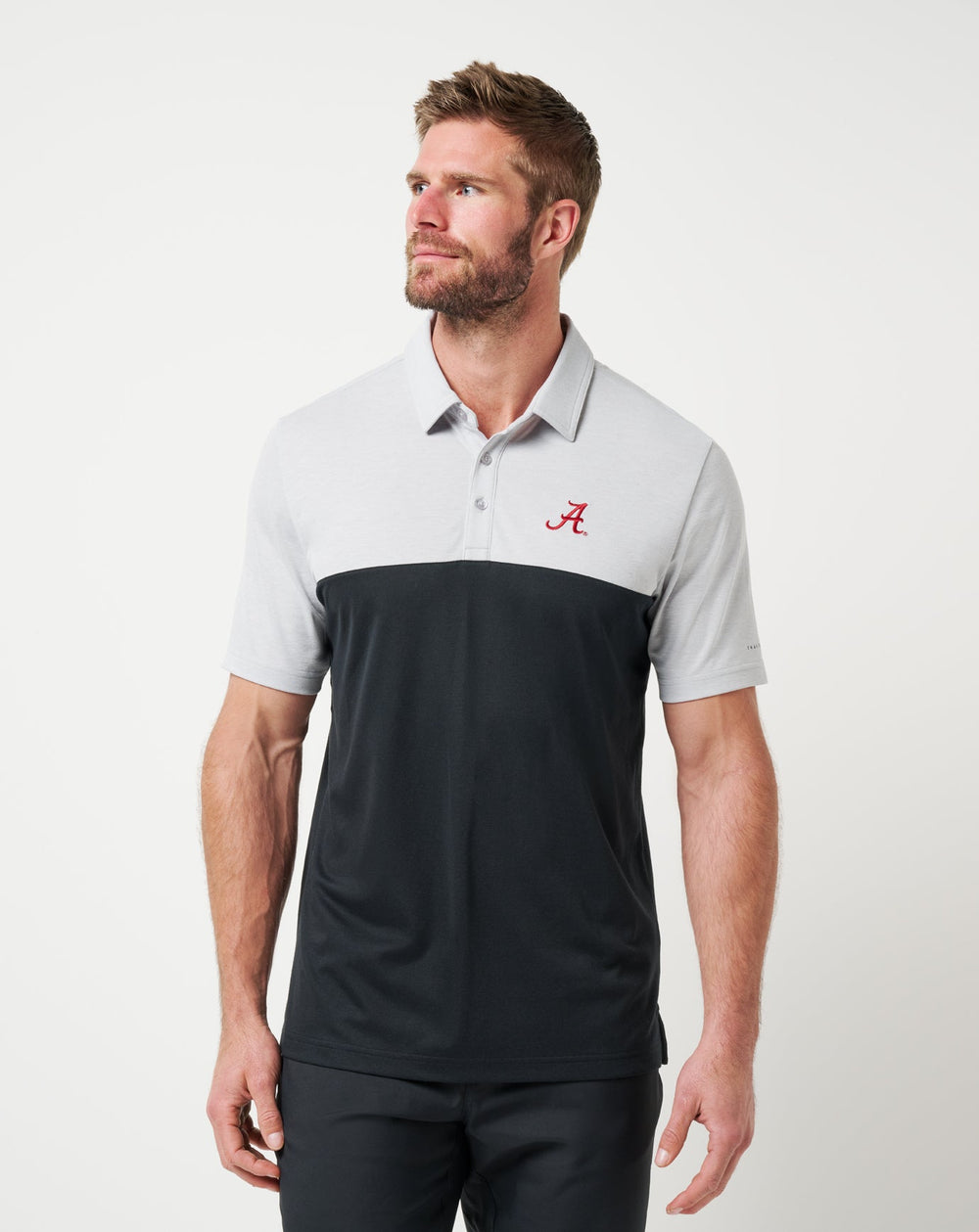 Alabama Drop Back Polo Game Day|New/Heather Grey/Black