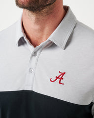 Alabama Drop Back Polo Game Day|New/Heather Grey/Black
