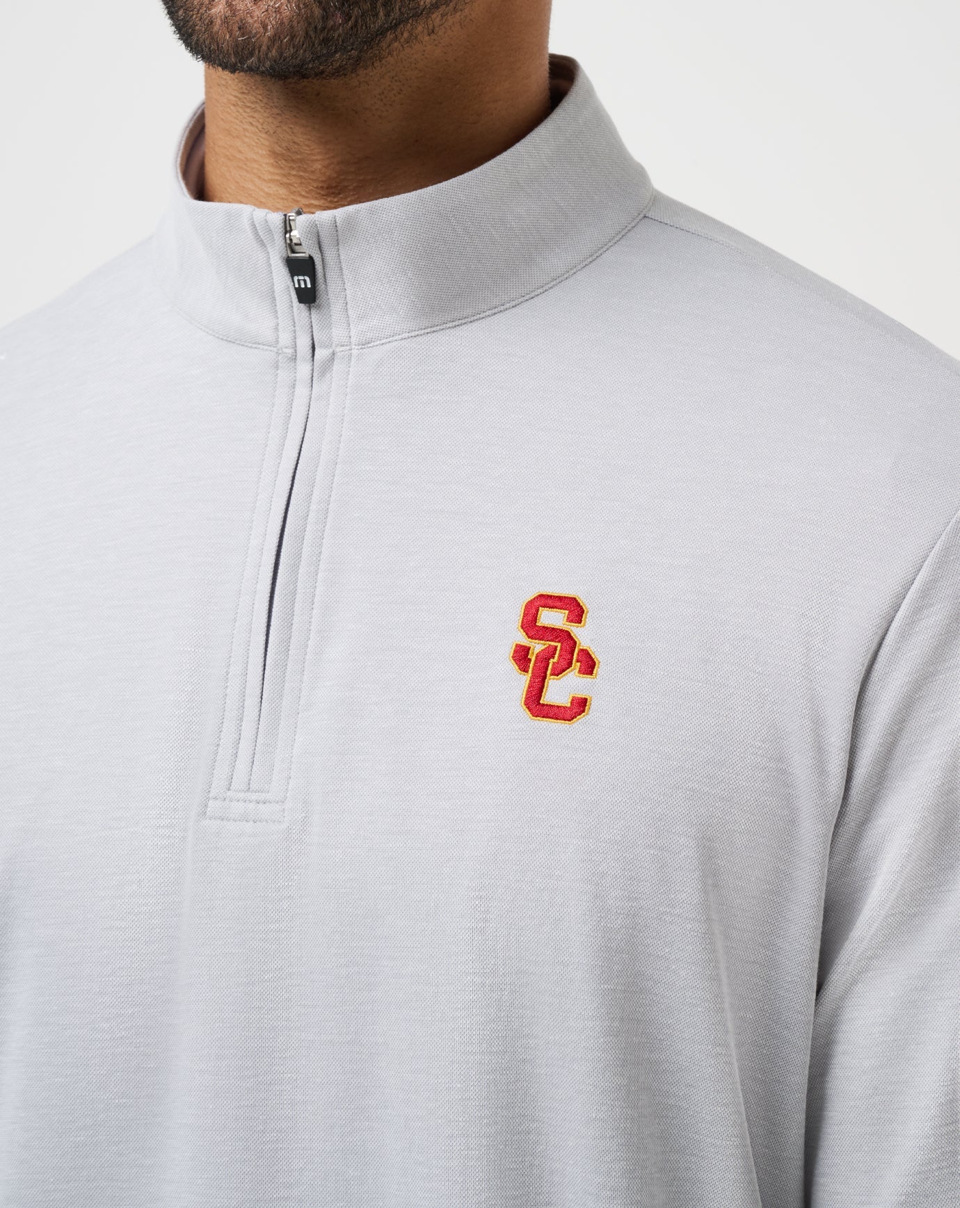 USC Time To Tailgate Quarter Zip Game Day|New/Heather Grey