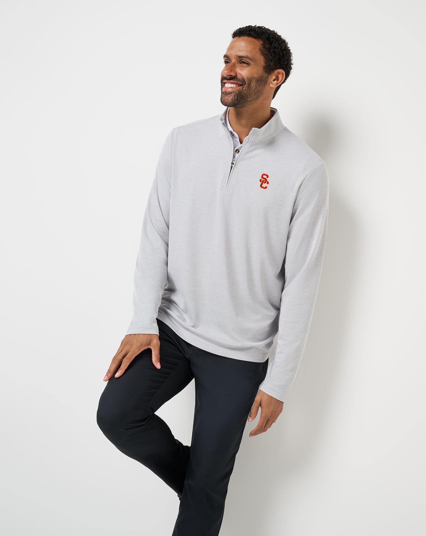 USC Time To Tailgate Quarter Zip Game Day|New/Heather Grey