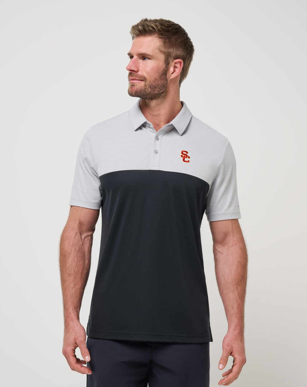 USC Drop Back Polo Game Day|New/Heather Grey/Black