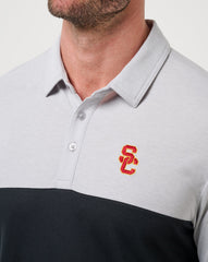 USC Drop Back Polo Game Day|New/Heather Grey/Black