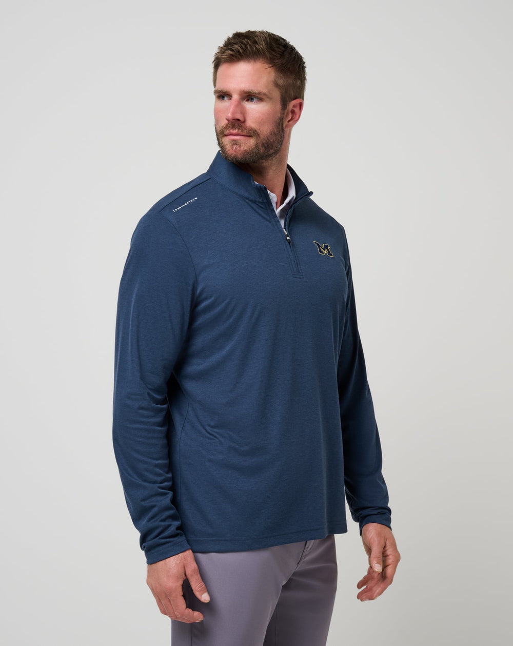 Michigan Time To Tailgate Quarter Zip Game Day|New/Navy
