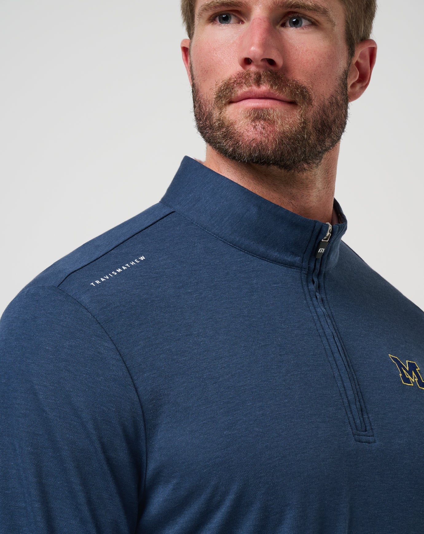 Michigan Time To Tailgate Quarter Zip Game Day|New/Navy