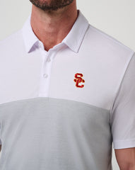 USC Drop Back Polo Game Day|New/White/Heather Grey