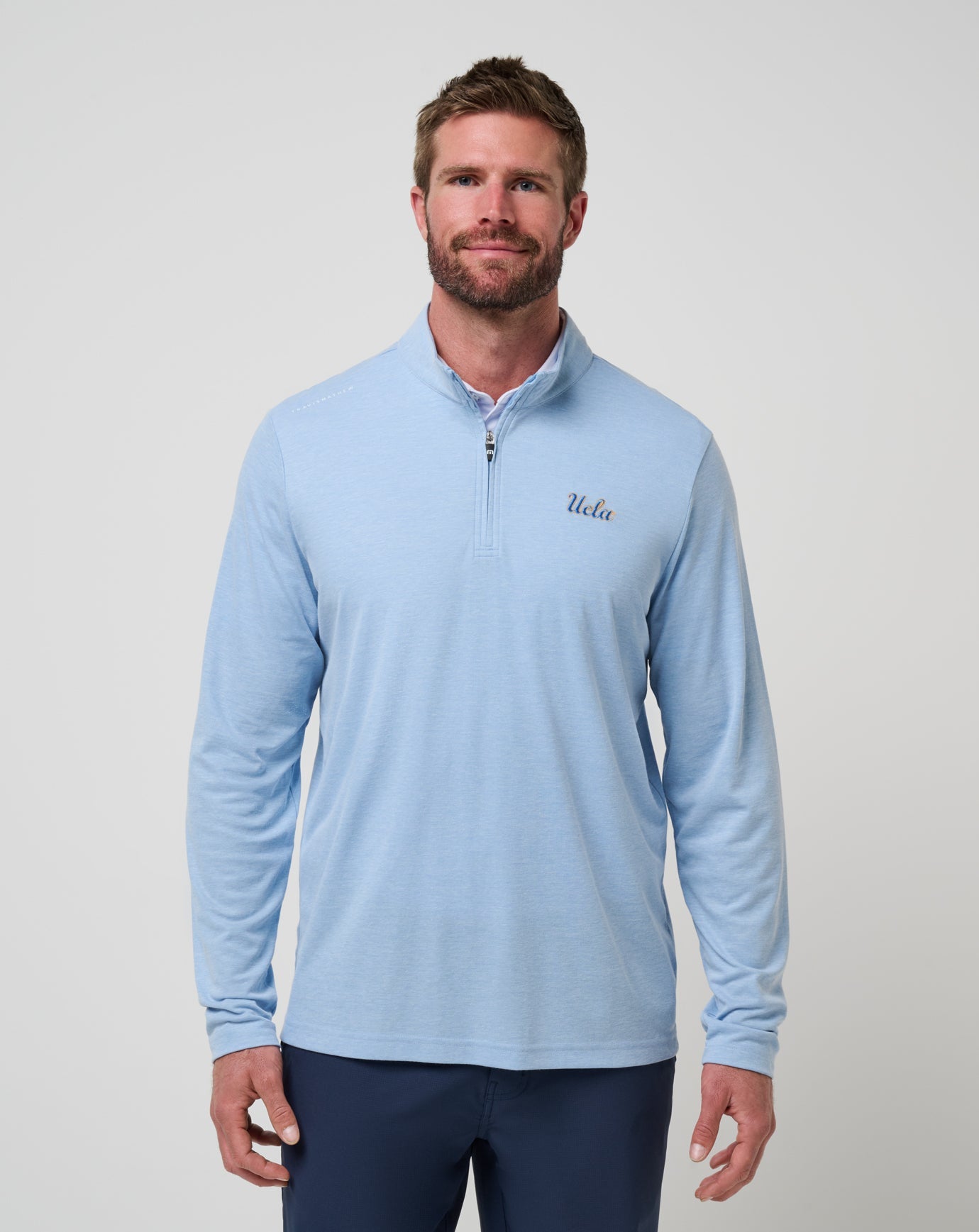 UCLA Time To Tailgate Quarter Zip Game Day|New/Heather Blue