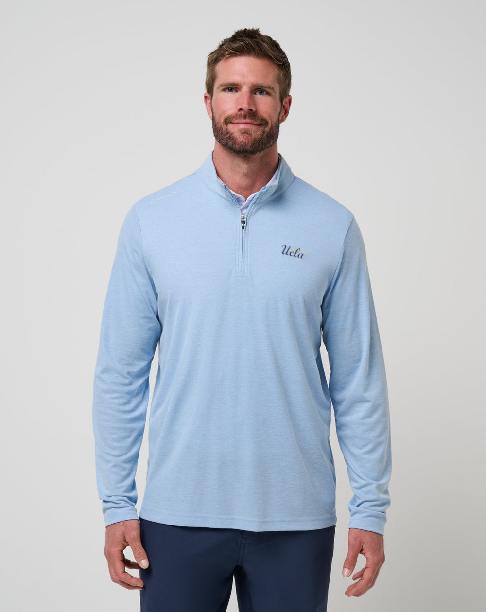 UCLA Time To Tailgate Quarter Zip Game Day|New/Heather Blue