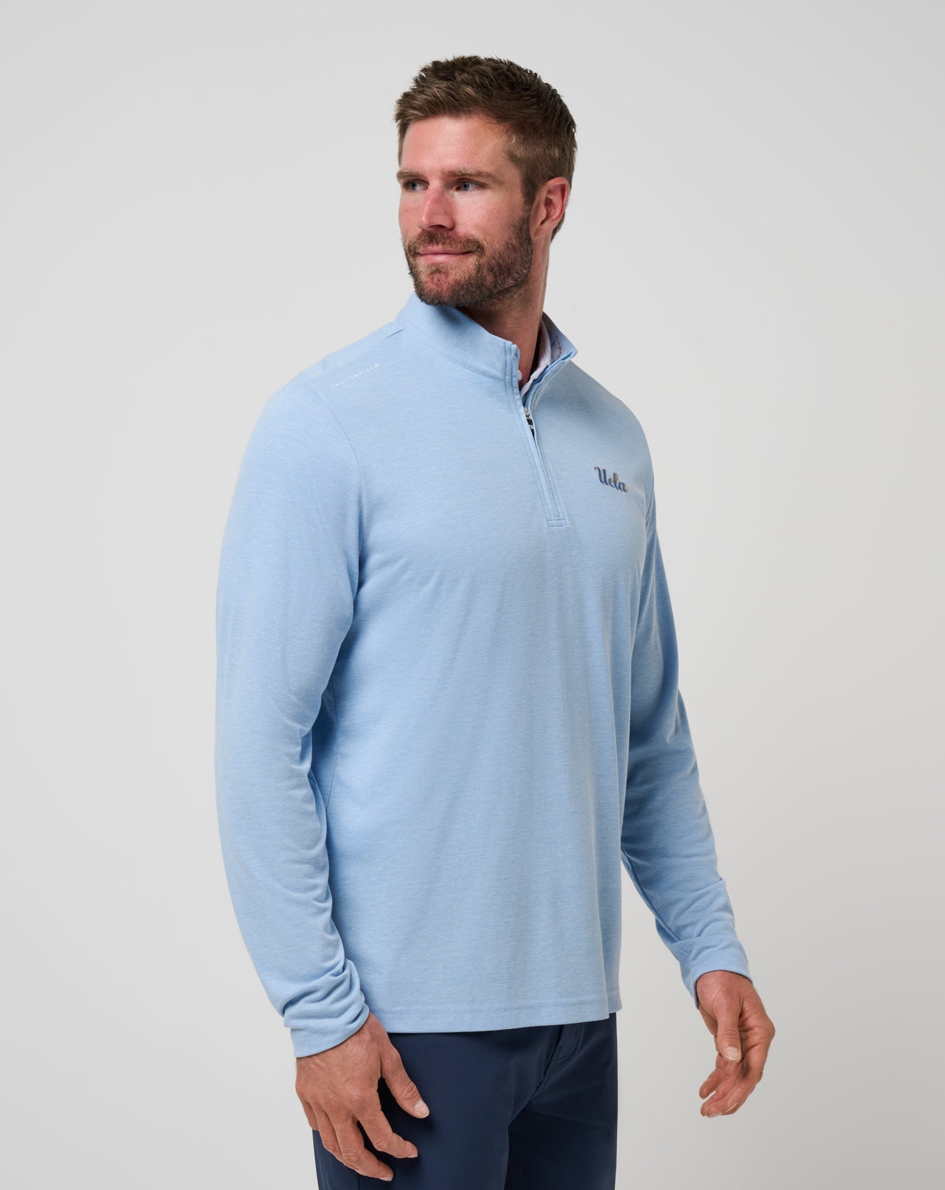 UCLA Time To Tailgate Quarter Zip Game Day|New/Heather Blue