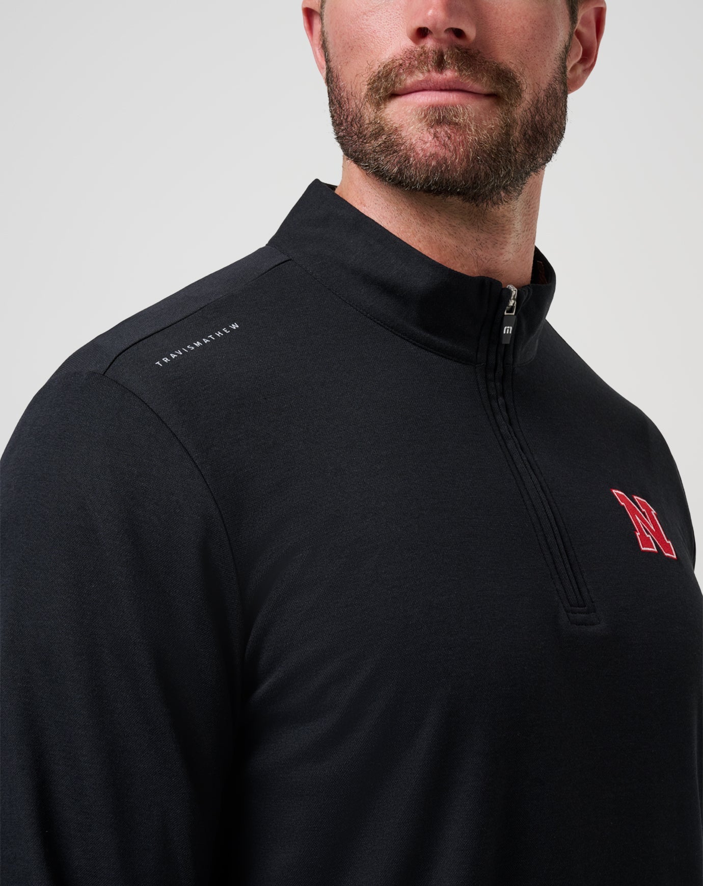 Nebraska Time To Tailgate Quarter Zip Game Day|New/Black