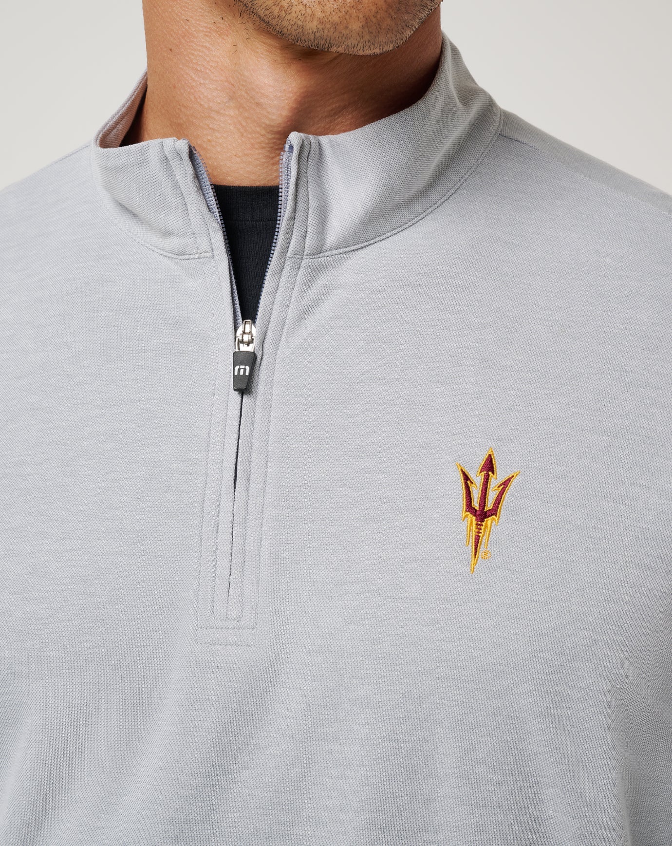 ASU Time To Tailgate Quarter Zip Game Day|New/Heather Grey