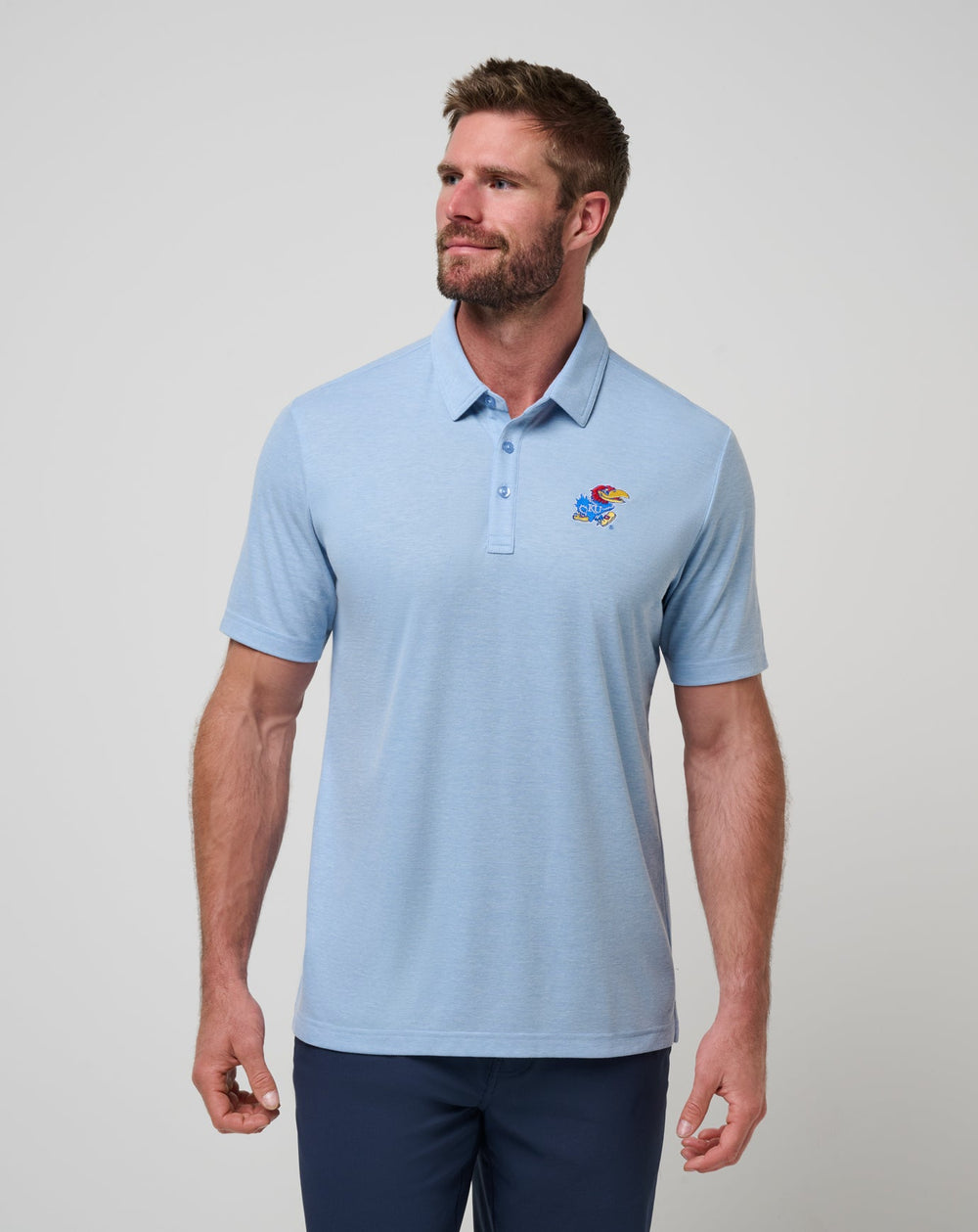 Kansas School Pride Polo Game Day|New/Heather Blue