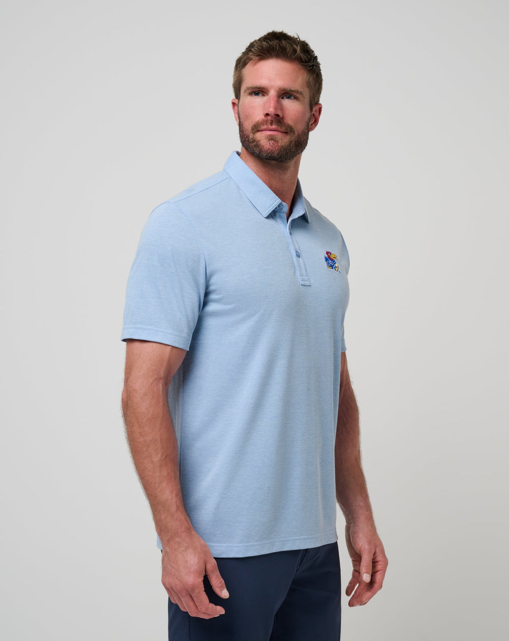 Kansas School Pride Polo Game Day|New/Heather Blue