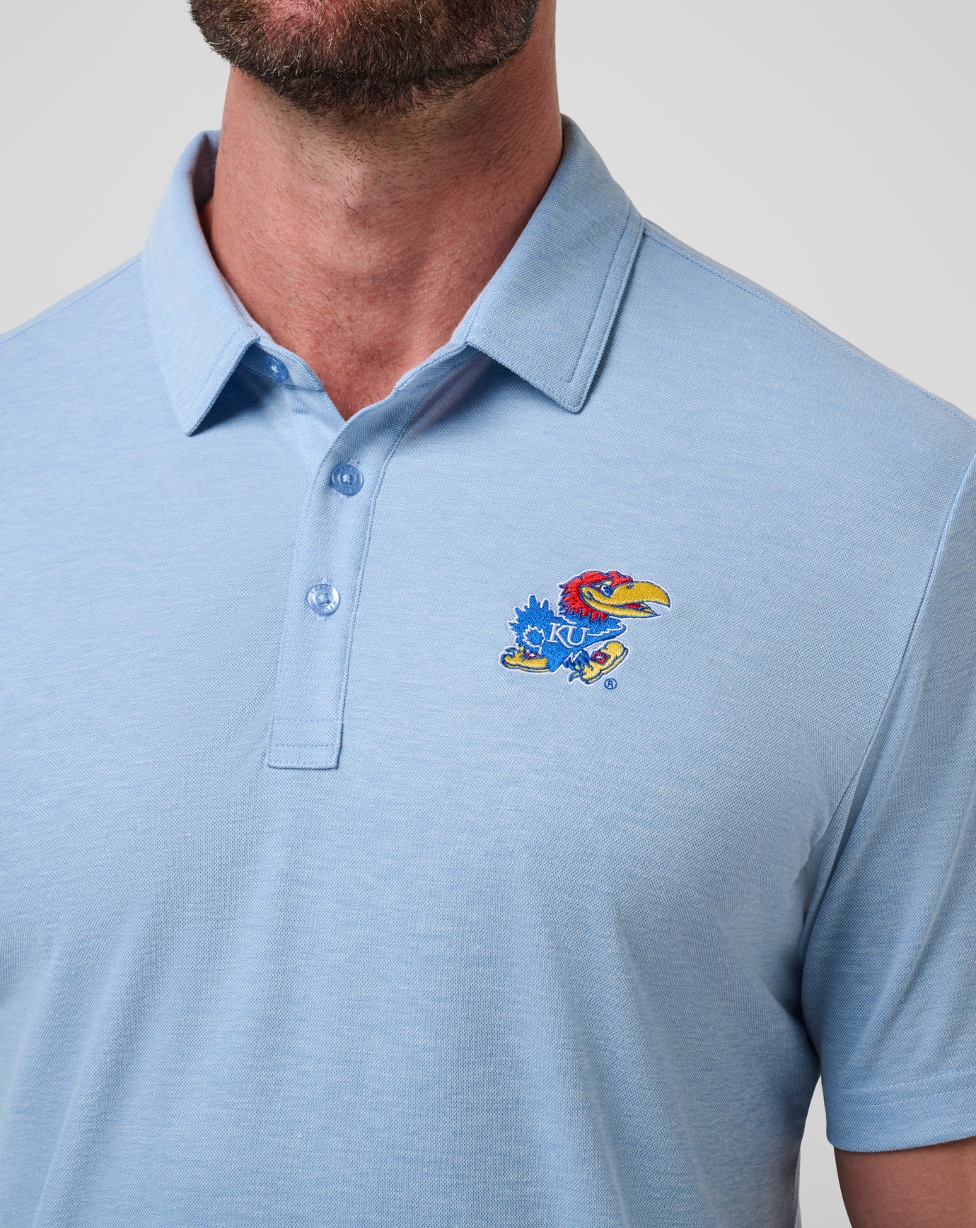 Kansas School Pride Polo Game Day|New/Heather Blue