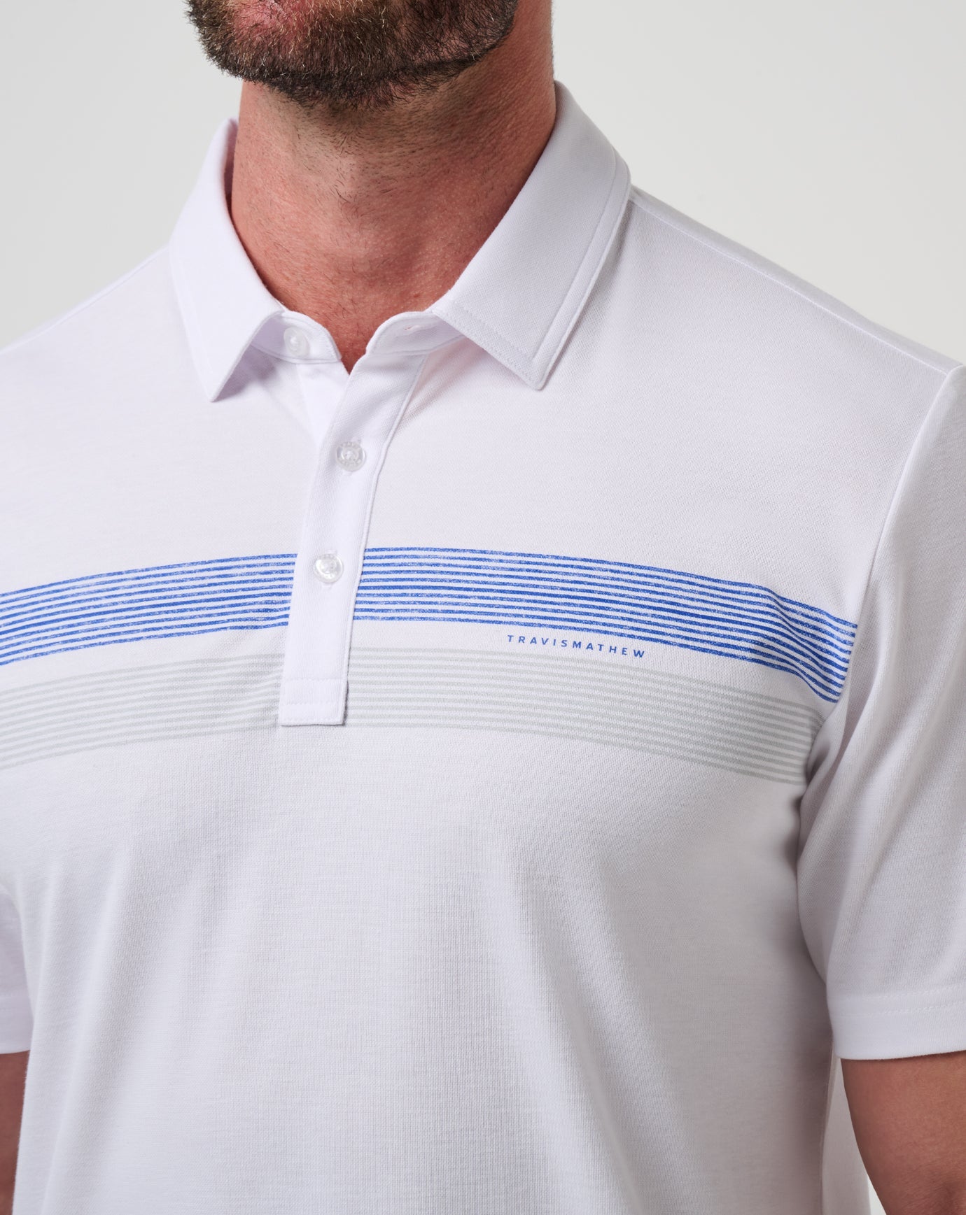 Kansas Top Recruit Polo Game Day|New/White/Blue