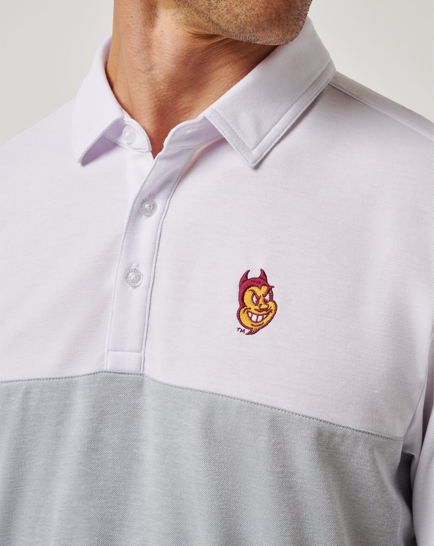ASU Drop Back Polo Game Day|New/White/Heather Grey