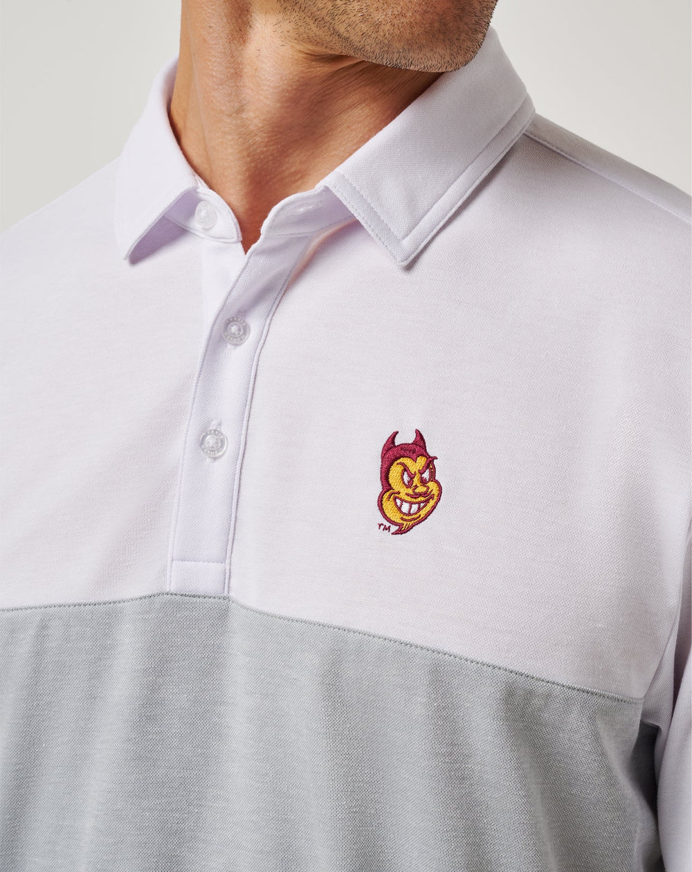 ASU Drop Back Polo Game Day|New/White/Heather Grey
