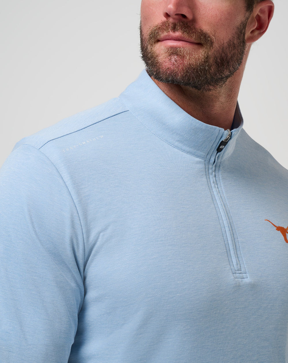 UT Austin Time To Tailgate Quarter Zip New/Heather Blue