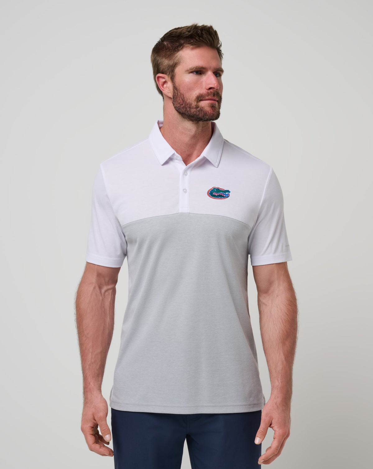 Florida Drop Back Polo New/White/Heather Grey