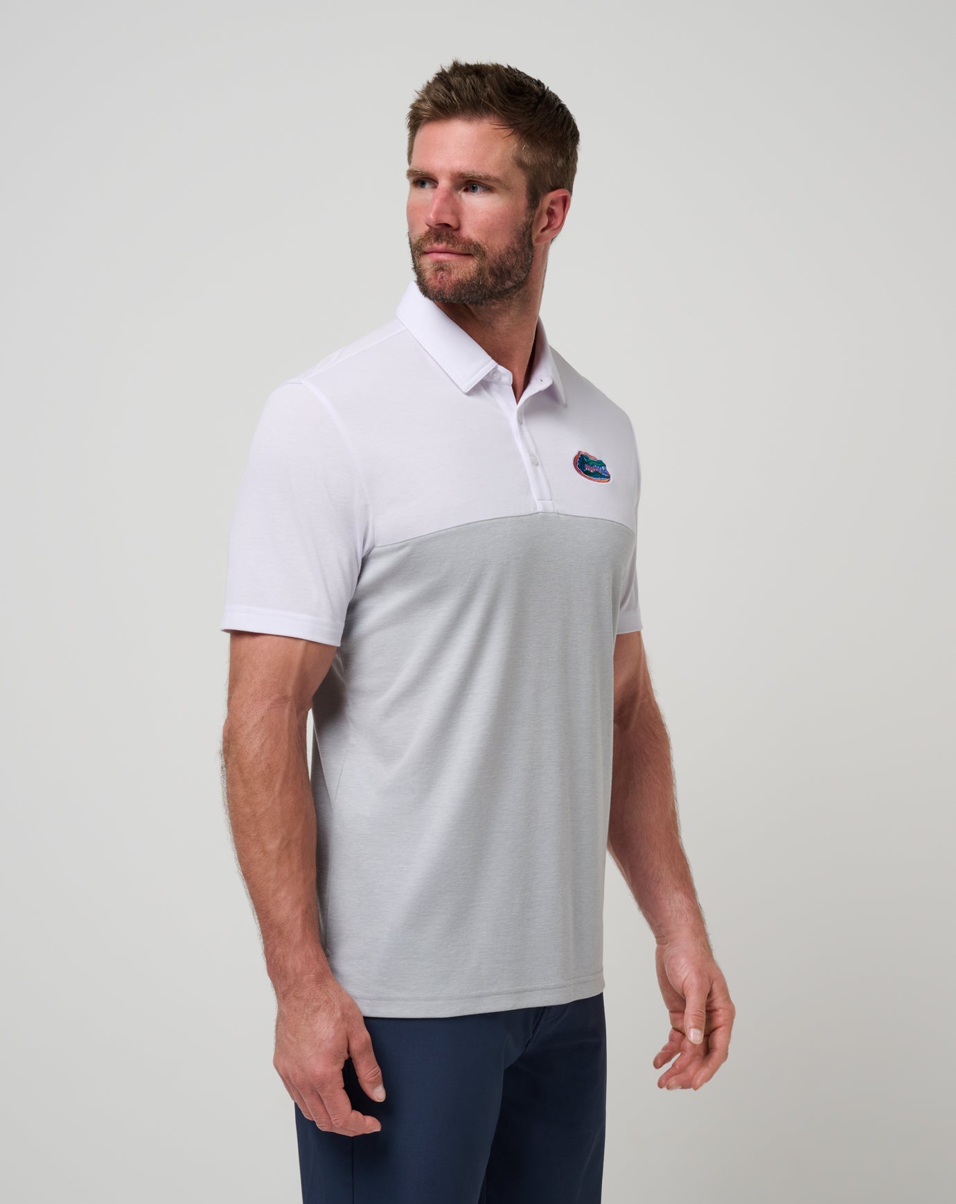 Florida Drop Back Polo New/White/Heather Grey