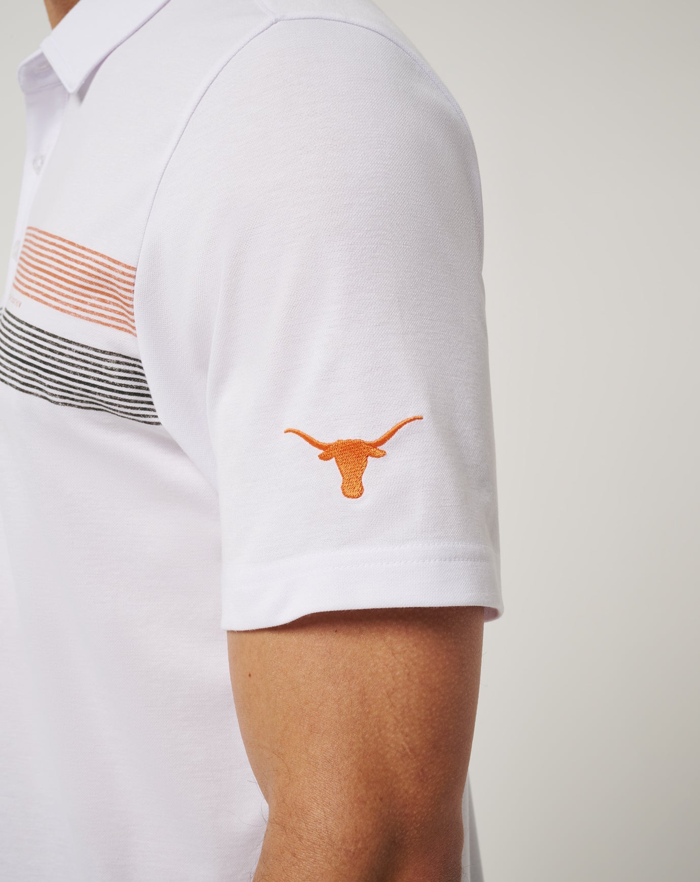 UT Austin Top Recruit Polo New/White/Orange