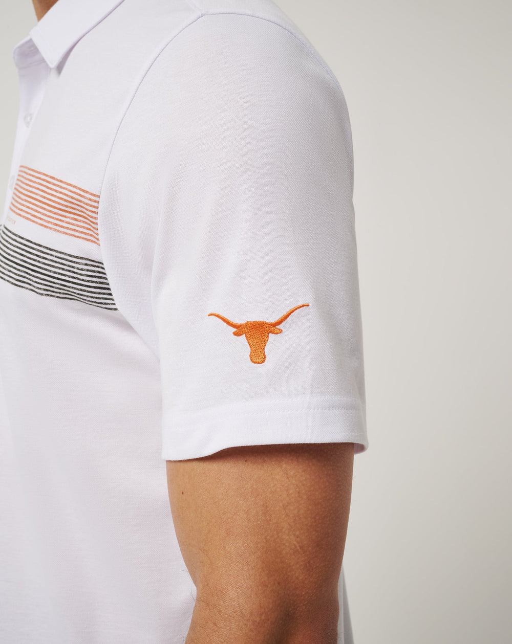 UT Austin Top Recruit Polo New/White/Orange