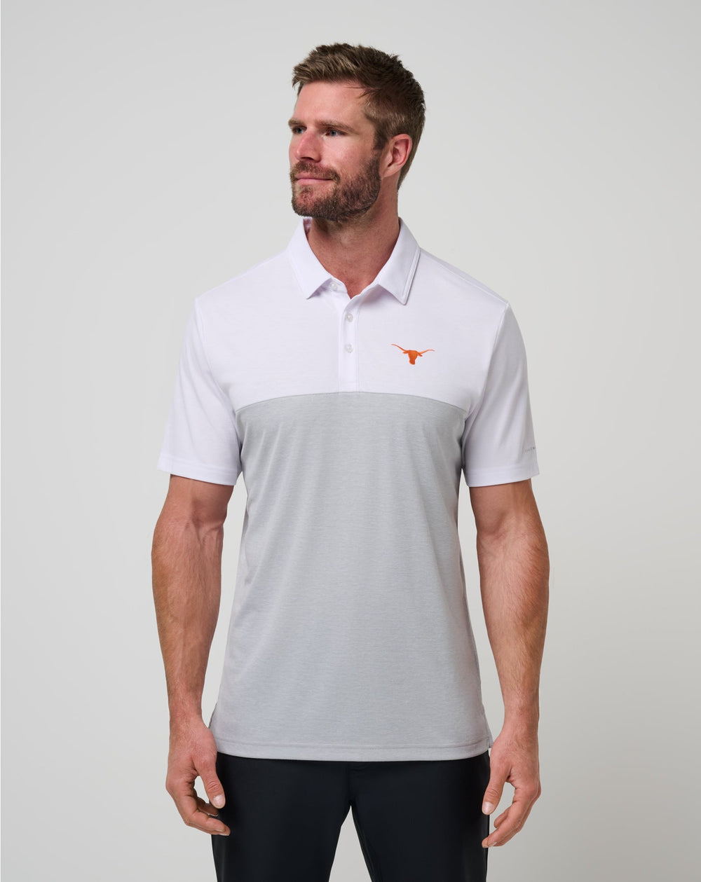 UT Austin Drop Back Polo New/White/Heather Grey