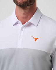 UT Austin Drop Back Polo New/White/Heather Grey