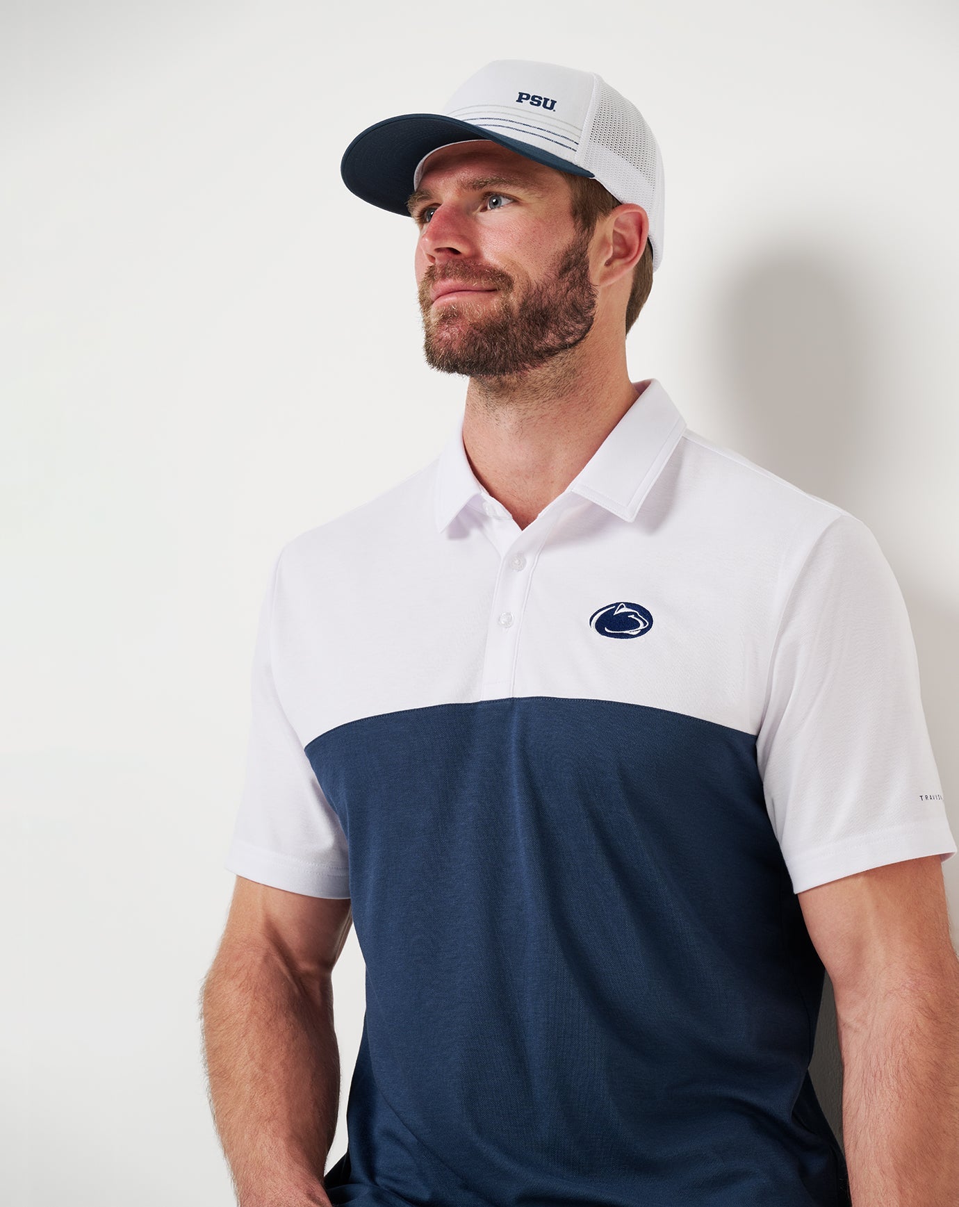 PSU Drop Back Polo New/White/Navy