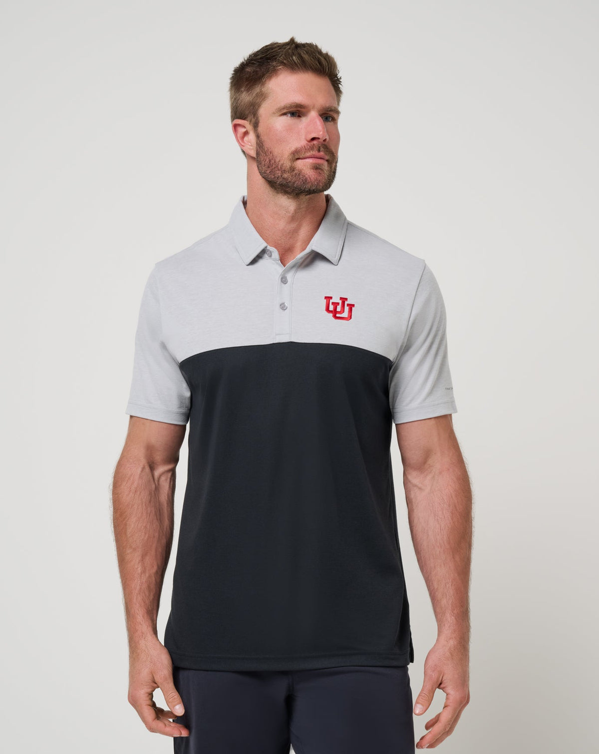 Utah Drop Back Polo New/Heather Grey/Black