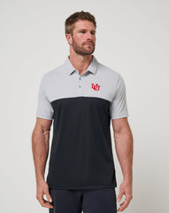 Utah Drop Back Polo New/Heather Grey/Black