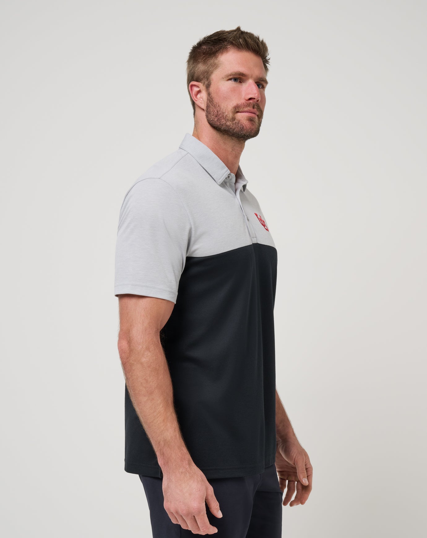 Utah Drop Back Polo New/Heather Grey/Black