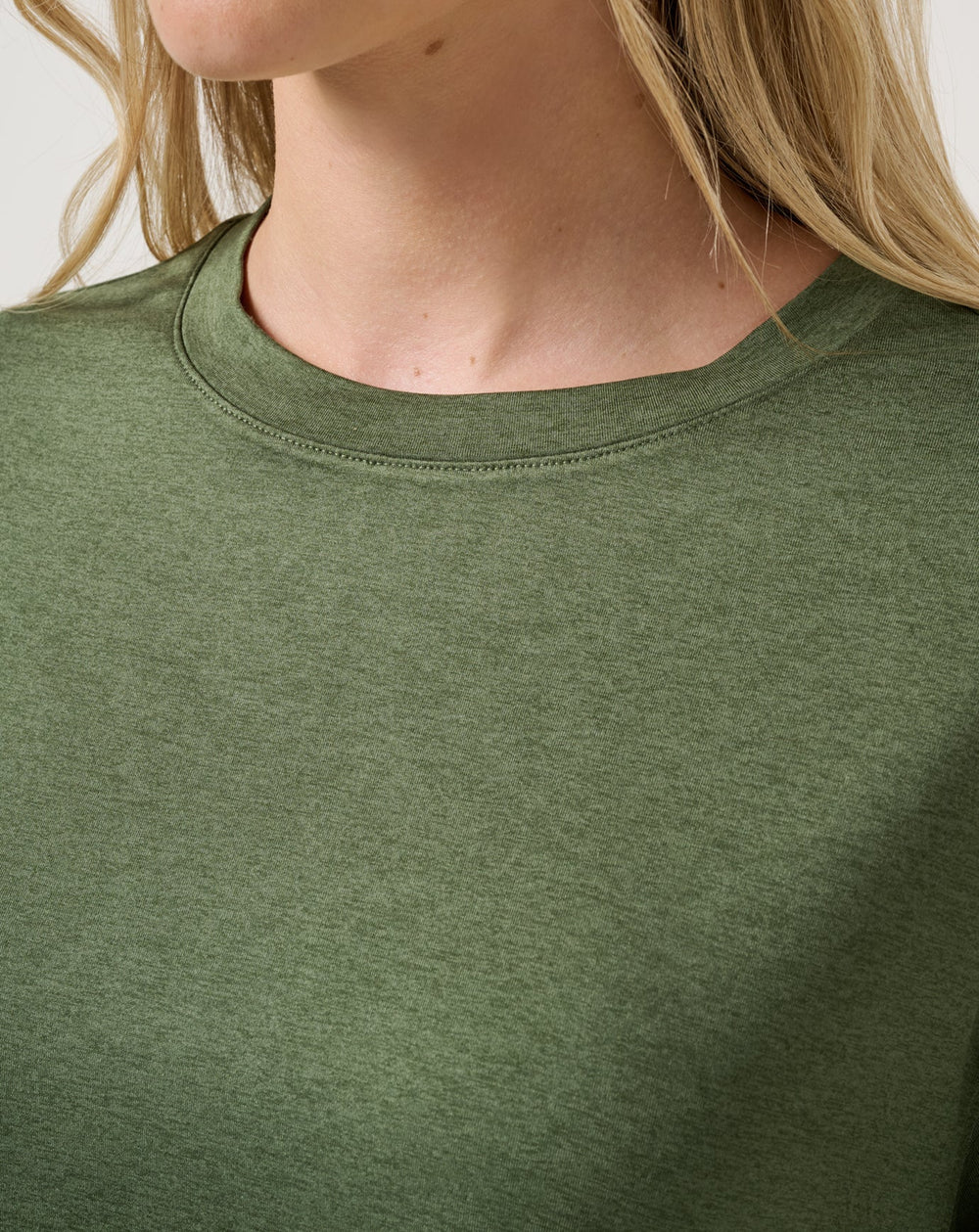Always Forever Tee New/Heather Bronze Green