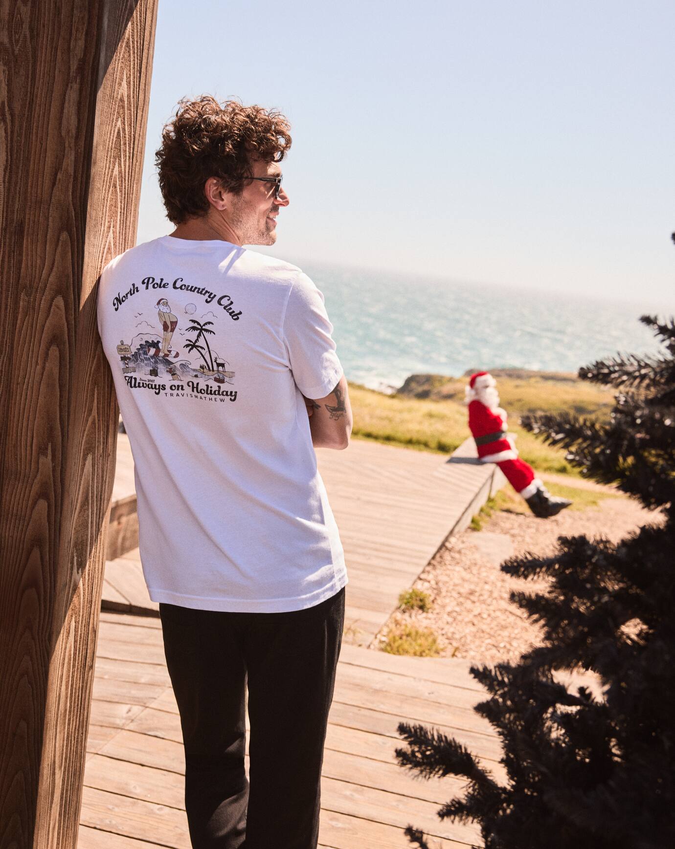 Holly Jollies Tee Men/White